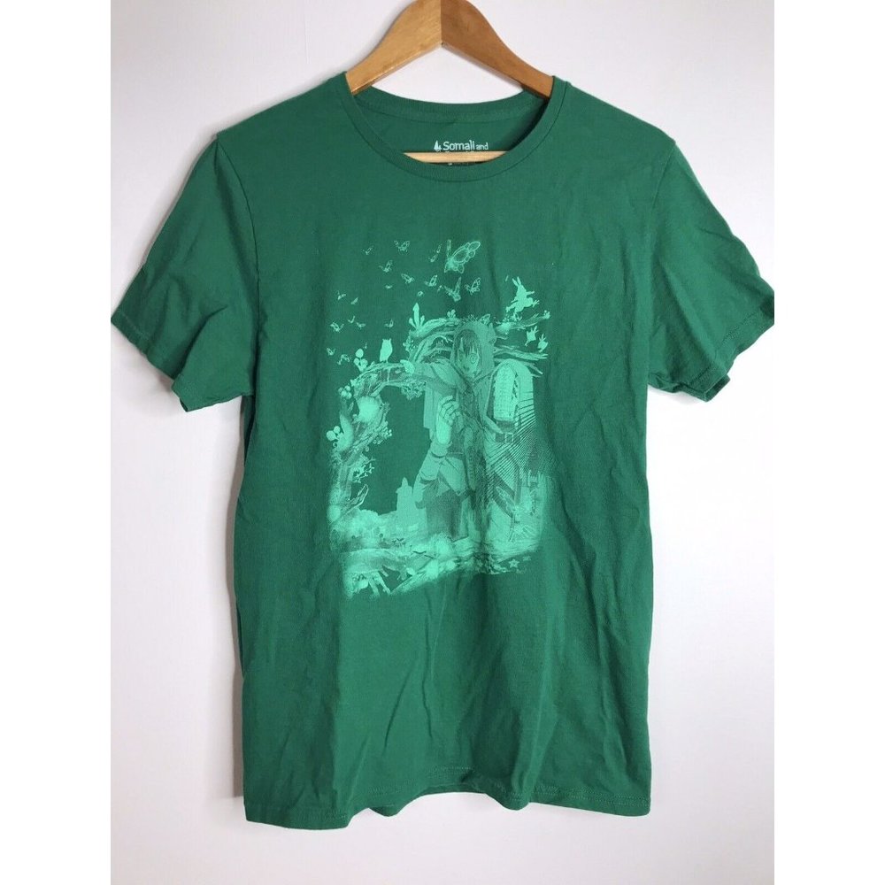 Somali And The Forest Spirit Anime Men's Green T-Shirt Medium Lootwear Exclusive